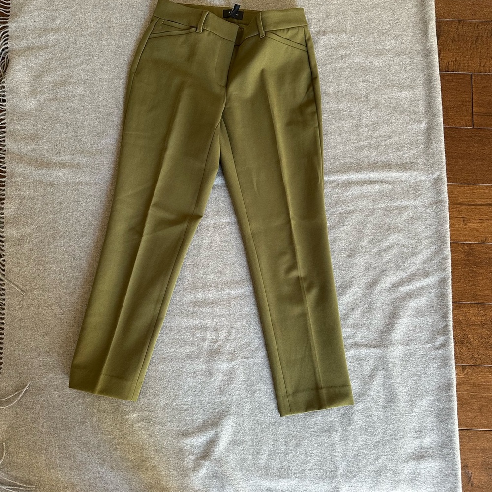 Women’s Olive Green White House Black Market Slim Ankle 2P Pants